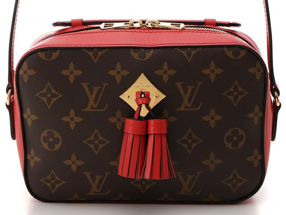 LOUIS VUITTON Saintonge Shoulder Bag Monogram Coquelicot Red